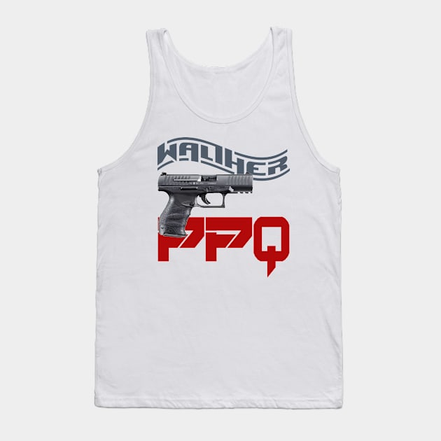 Handgun Walther PPQ Tank Top by Aim For The Face